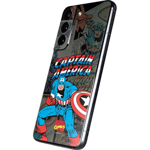 Marvel Classic Comics Captain America Vintage Galaxy S22 Plus Skin